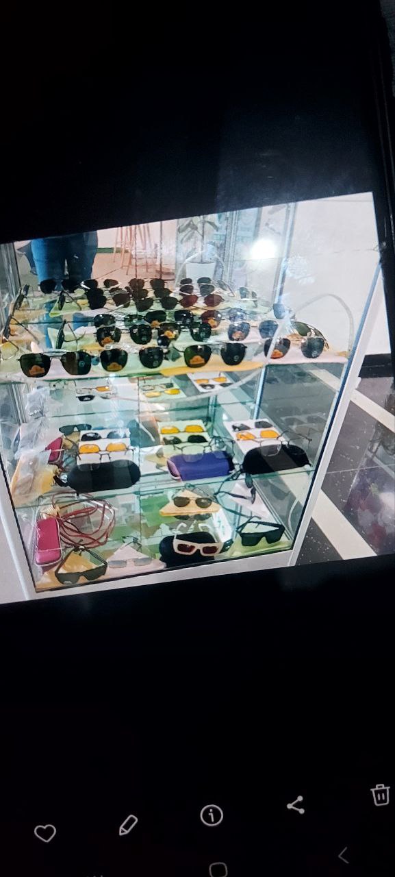 Medi perfume and eyeglasses and beauty accessories